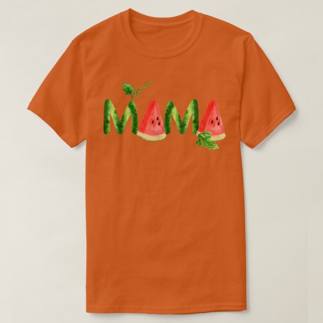 T-shirt Fruit de pastèque Meilleur Maman Jamais Végétarien (Design devant)
