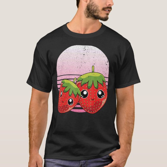 T-shirt Fruit d'été fraise Berry rouge Retro Strawberer (Devant)