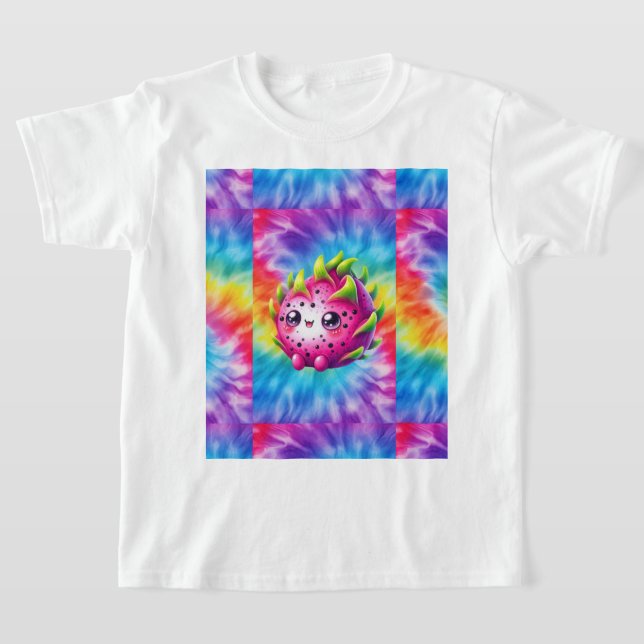 T-shirt Fruit du dragon heureux Tie-Dye (Poser)