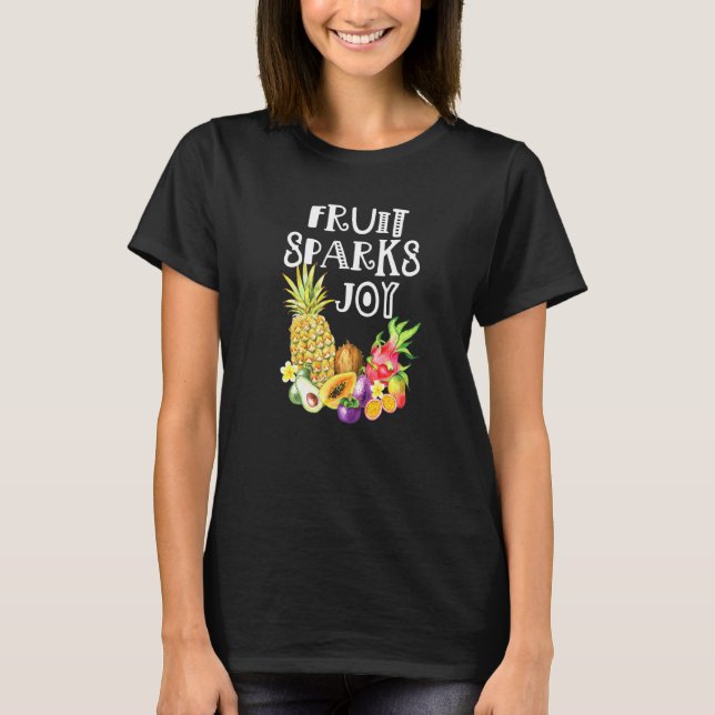T-shirt Fruit Éclate de Joie Fruits Entiers À Base de Plan (Devant)