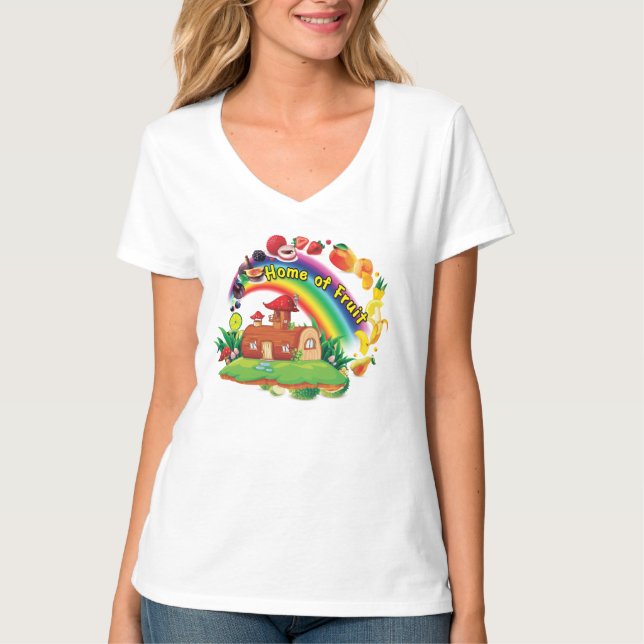 T-shirt Fruit Femmes V-Shirt (Devant)