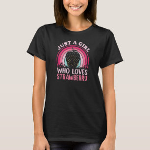 T-shirt Fruit Fraise Vintage Juste Une Fille Qui Aime Str