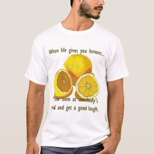 T-shirt Fruit jaune drôle d'humour foncé de citrons de la