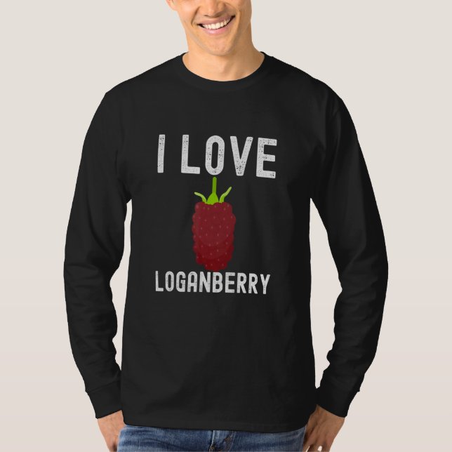 T-shirt Fruit Lover, Loganberry Lover, I Love Loganberry (Devant)