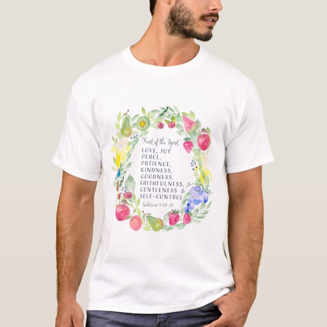 T-shirt Fruit Of Spirit Aquarelle Artwork (Devant)