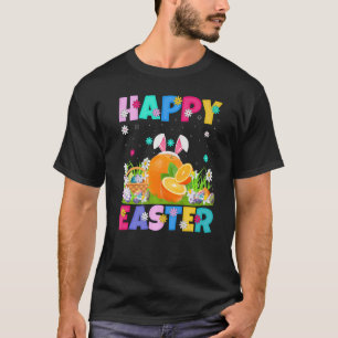 T-shirt Fruit orange Joyeux lapin de Pâques Orange Soleil