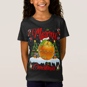 T-Shirt Fruit orange Lumières Joyeux Joyeux Père Noël Joya