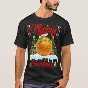 T-shirt Fruit orange Lumières Joyeux Joyeux Père Noël Joya