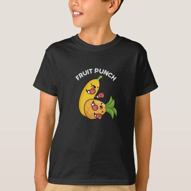 T-shirt Fruit Punch Drôle Boisson Pun Dark BG (Devant)