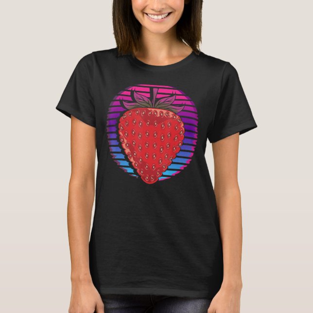 T-shirt Fruit rouge Synthwave Fruit Rétro Vaporwave (Devant)