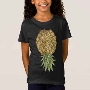T-Shirt Fruit tropical hawaïen Vegan Upside Down Pineappa