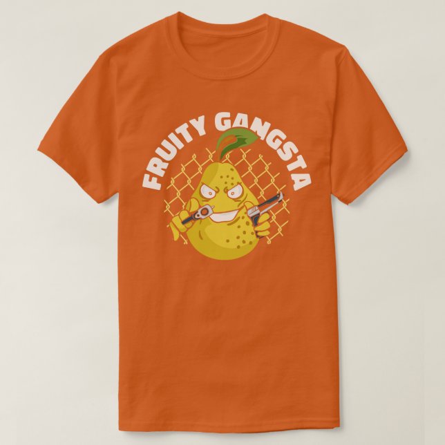T-shirt Fruité Gangsta Fruit Lover Pear Fruits frais Mafia (Design devant)