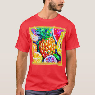 T-shirt Fruits à l'ananas ou à la banane orange. Commandez