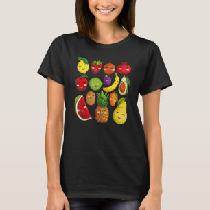 T-shirt Fruits Collage Cute Fruits et Légumes