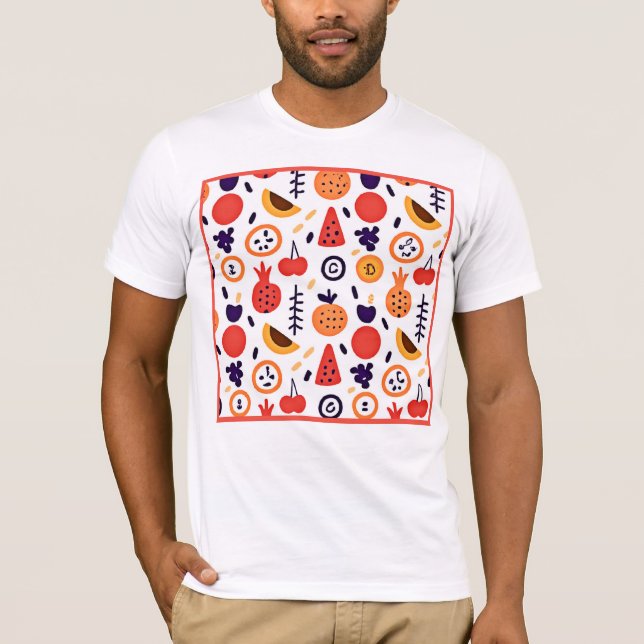 T-shirt Fruits colorés Art Motif (Devant)