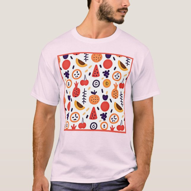 T-shirt Fruits colorés Art Motif (Devant)