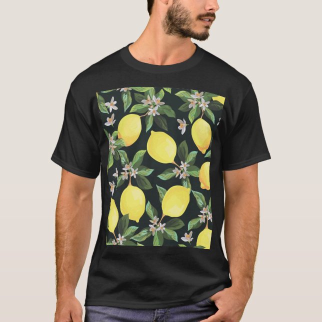 T-shirt Fruits de citron : Conception Motif transparente (Devant)