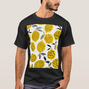 T-shirt Fruits de citron : design vintage et transparent.