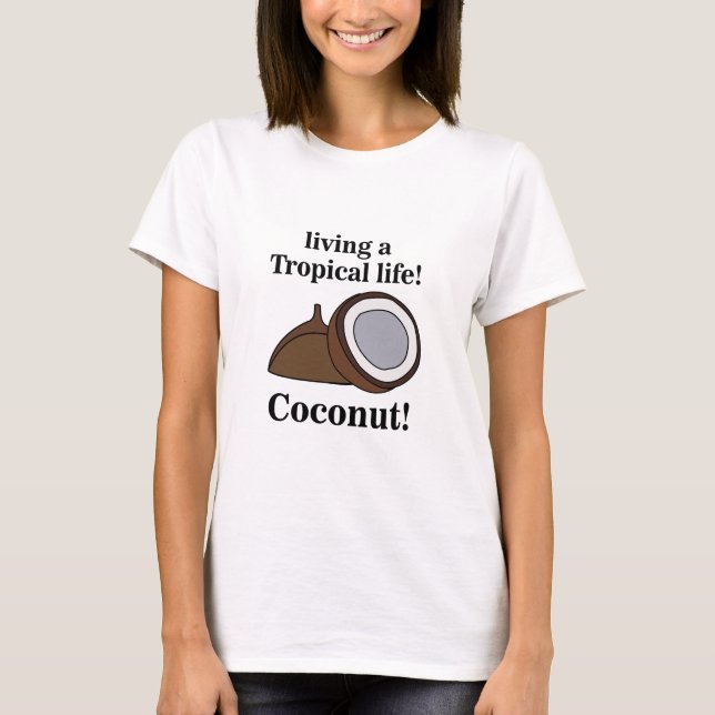 T-shirt Fruits de coco Été tropical (Devant)