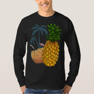 T-shirt Fruits de coco Palmiers Tropical Summer Vacances