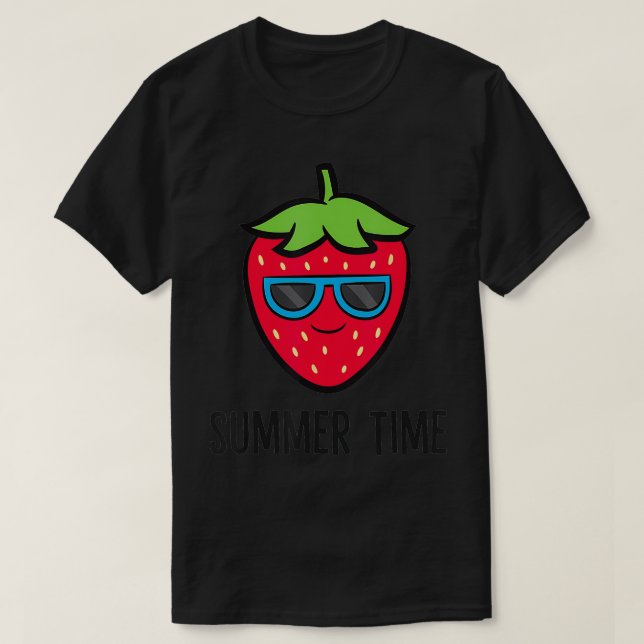 T-shirt Fruits de fraise Heure d'été (Design devant)