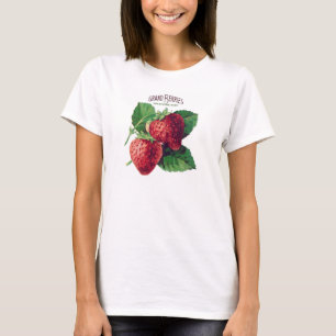 T-shirt Fruits de fraise Vintage Ajouter Votre Nom