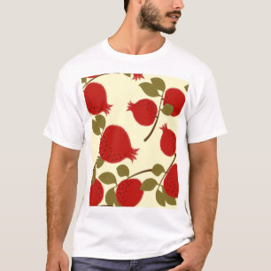 T-shirt Fruits de grenade : Cartoon Arrière - plan jaune