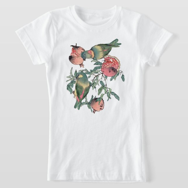 T-Shirt Fruits de grenade et Lovebirds (Poser)