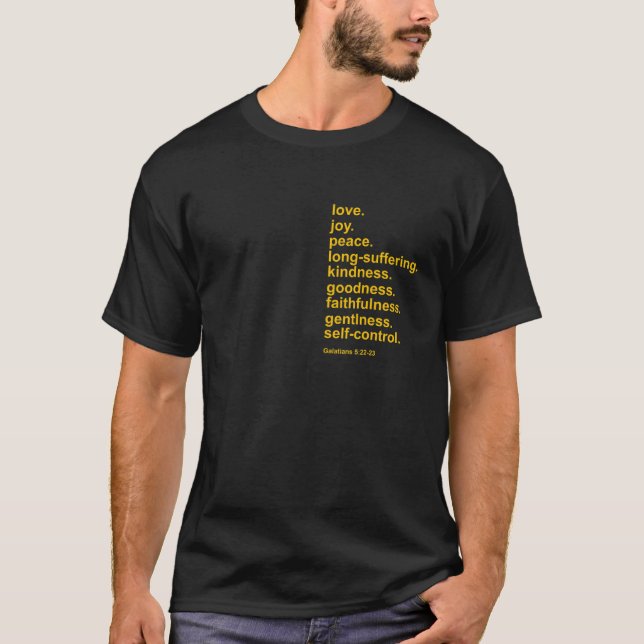T-shirt Fruits De L'Esprit Bible Chrétienne Verse Tee Chr (Devant)