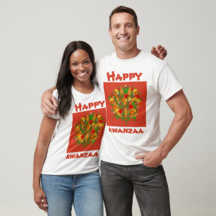 T-shirt Fruits de maïs Bouquet Happy Kwanzaa Symboles