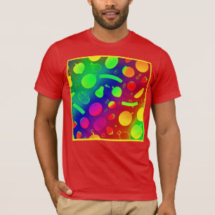 T-shirt Fruits de Neon Vibrant coloré Art Motif