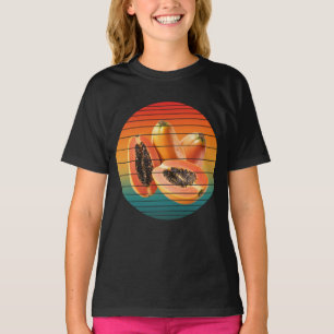 T-shirt Fruits de papaye vintage nourriture saine végane