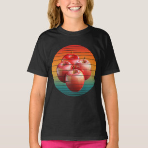 T-shirt Fruits de pomme vintage nourriture saine 