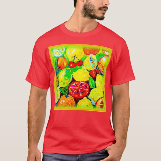 T-shirt "Fruits d'été" Belle Art. Acheter Maintenant (Devant)
