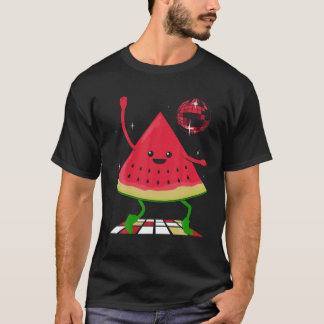 T-shirt Fruits d'été rouges doux Danser Watermelon Art Pri
