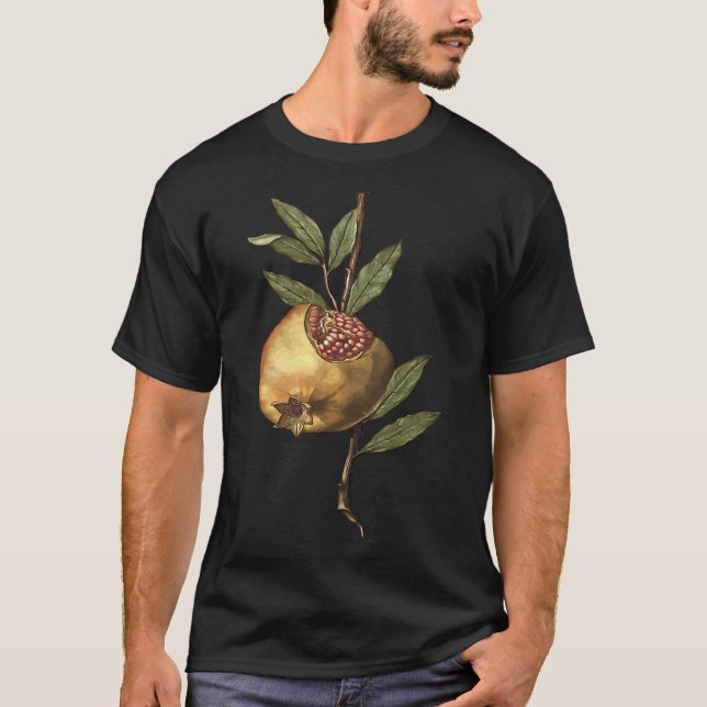 T-shirt Fruits Et Graines De Grenade Méditerranéenne A (Devant)
