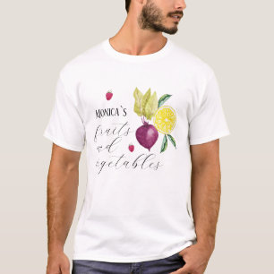 T-shirt Fruits et Légumes Mignons Monogrammés