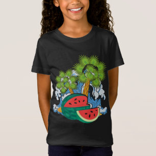 T-Shirt Fruits exotiques Vagues Océan Palmiers Tropique Ét