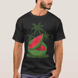 T-shirt Fruits exotiques Vibes d'été tropicales Palmiers E