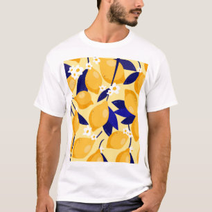 T-shirt Fruits vintages au citron : motif alimentaire.