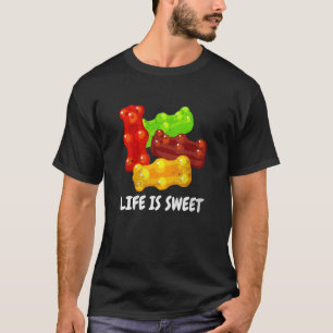 T-shirt Fruity Candy Gummy Ours La vie est doux Hommes Fem