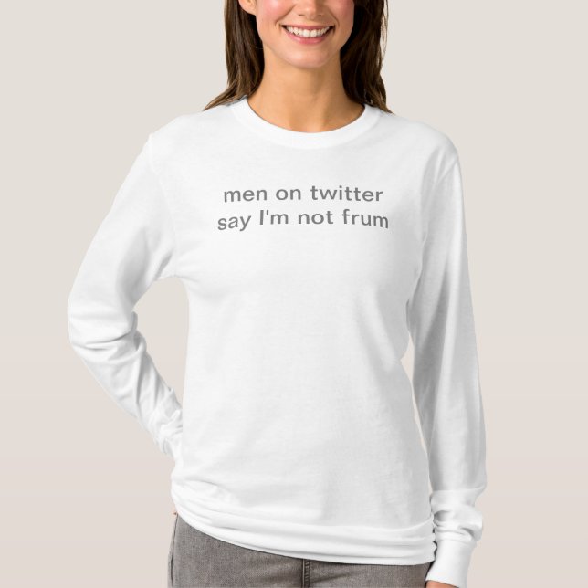 T-shirt Frum sur Twitter (light bg) (Devant)