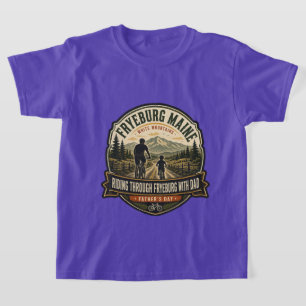 T-shirt Fryeburg Maine Fête des Pères Cyclisme Fryeburg