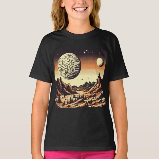 T-shirt FSF Mars Paysage Coupe de bois 1 (Devant)