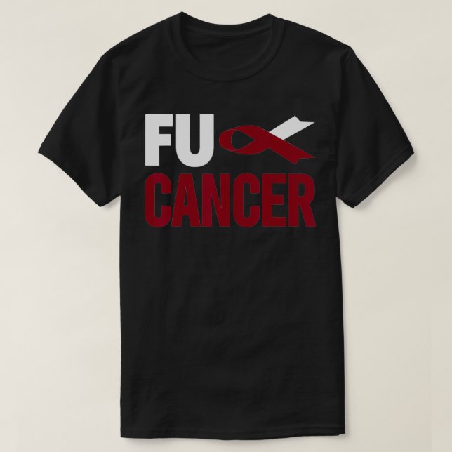 T-shirt Fu Cancer T Thème Cancer Fu Tête Orale Cou Canc (Design devant)