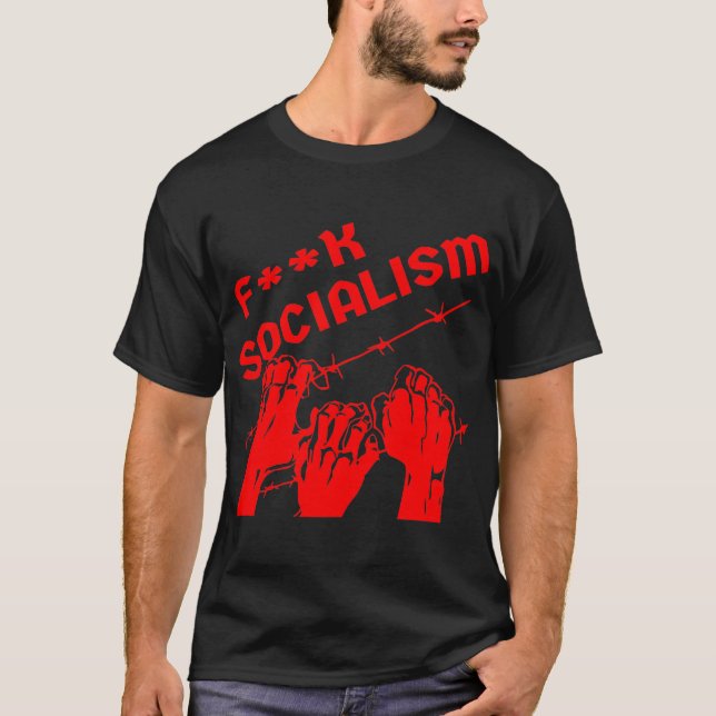 T-shirt Fuc>| Socialisme Barb Wire #USAPatriotGraphics © (Devant)