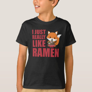 T-shirt Fuchs J'Aime Vraiment Ramen Sweet Kawaii Noodle