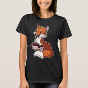 T-shirt Fuchs Rotfuchs Boire Des Fèves De Café
