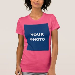 T-shirt Fuchsia Color Ajouter Votre Image Photo Logo
