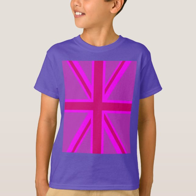 T-shirt Fuchsia Union Jack (Devant)